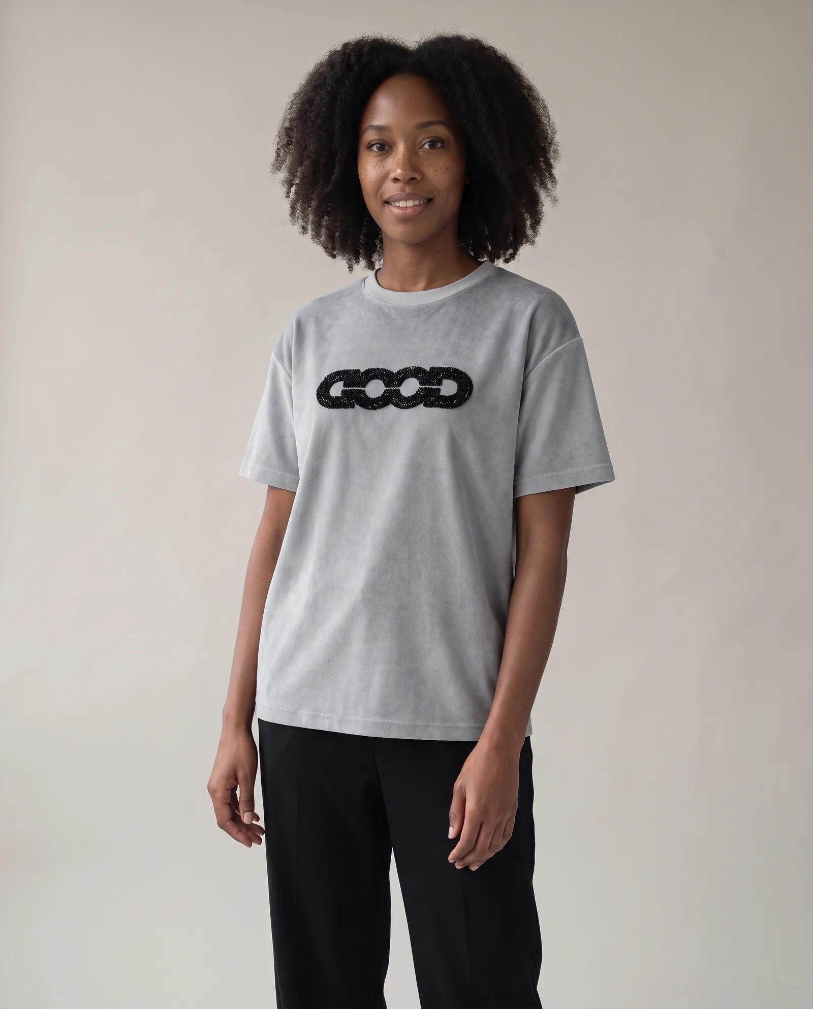 Bead Embroidery Logo Tee