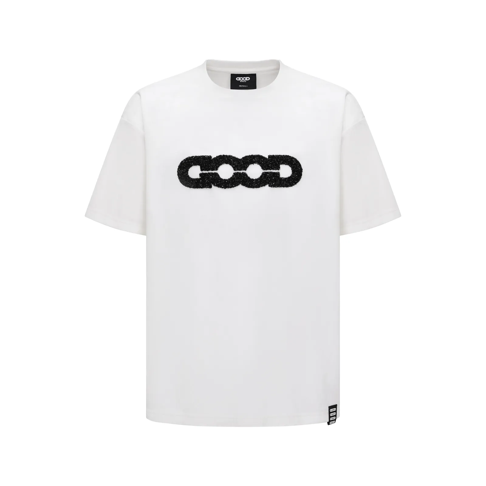 Bead Embroidery Logo Tee — Blanco