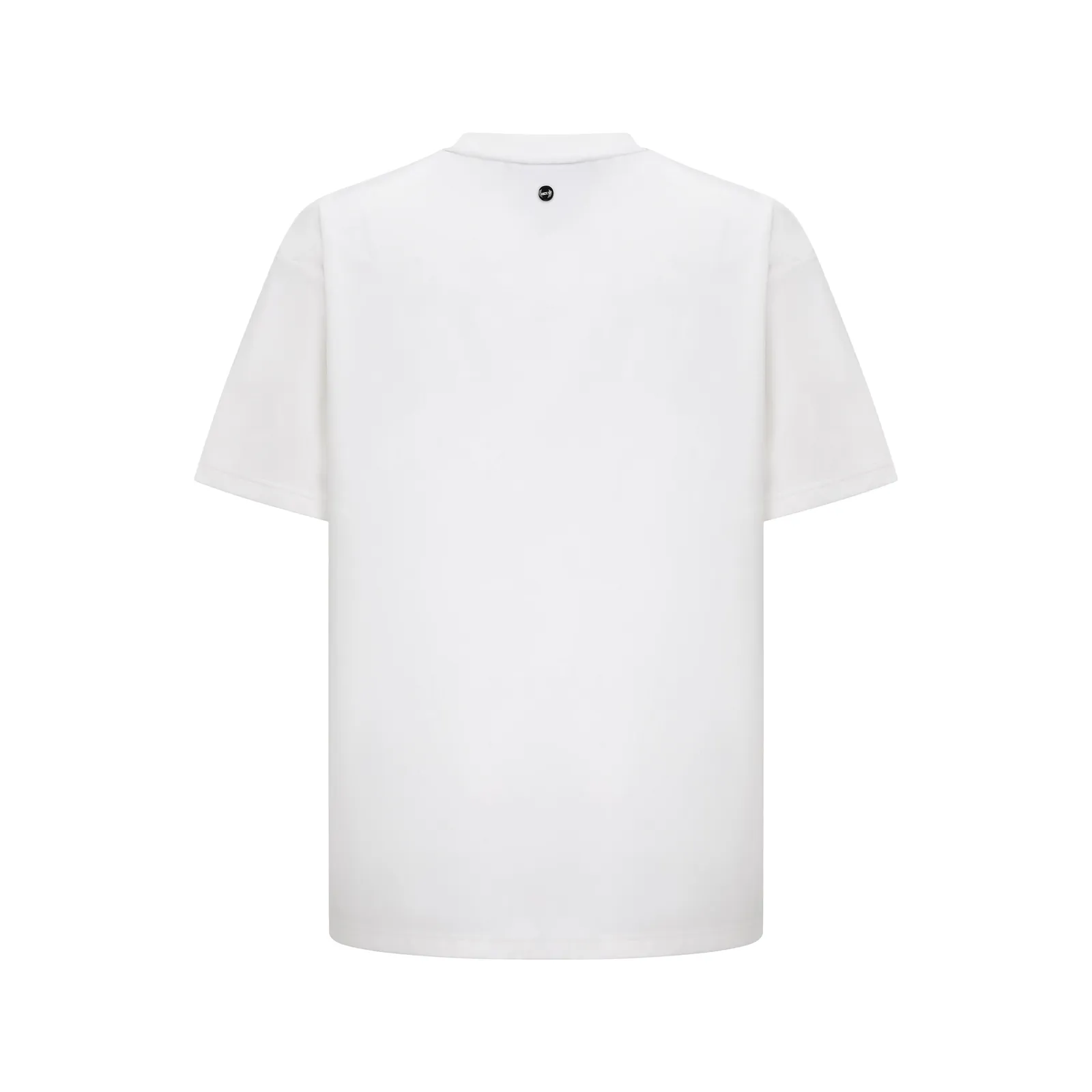 Bead Embroidery Logo Tee — Blanco, vista posterior