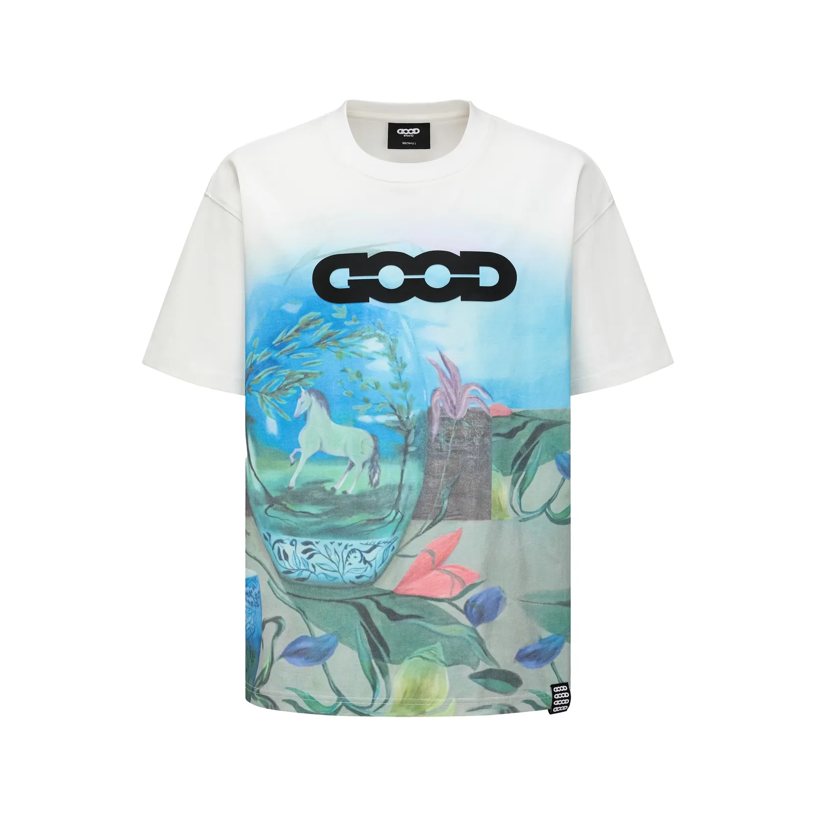 Garden Illustration Tee — Blanco
