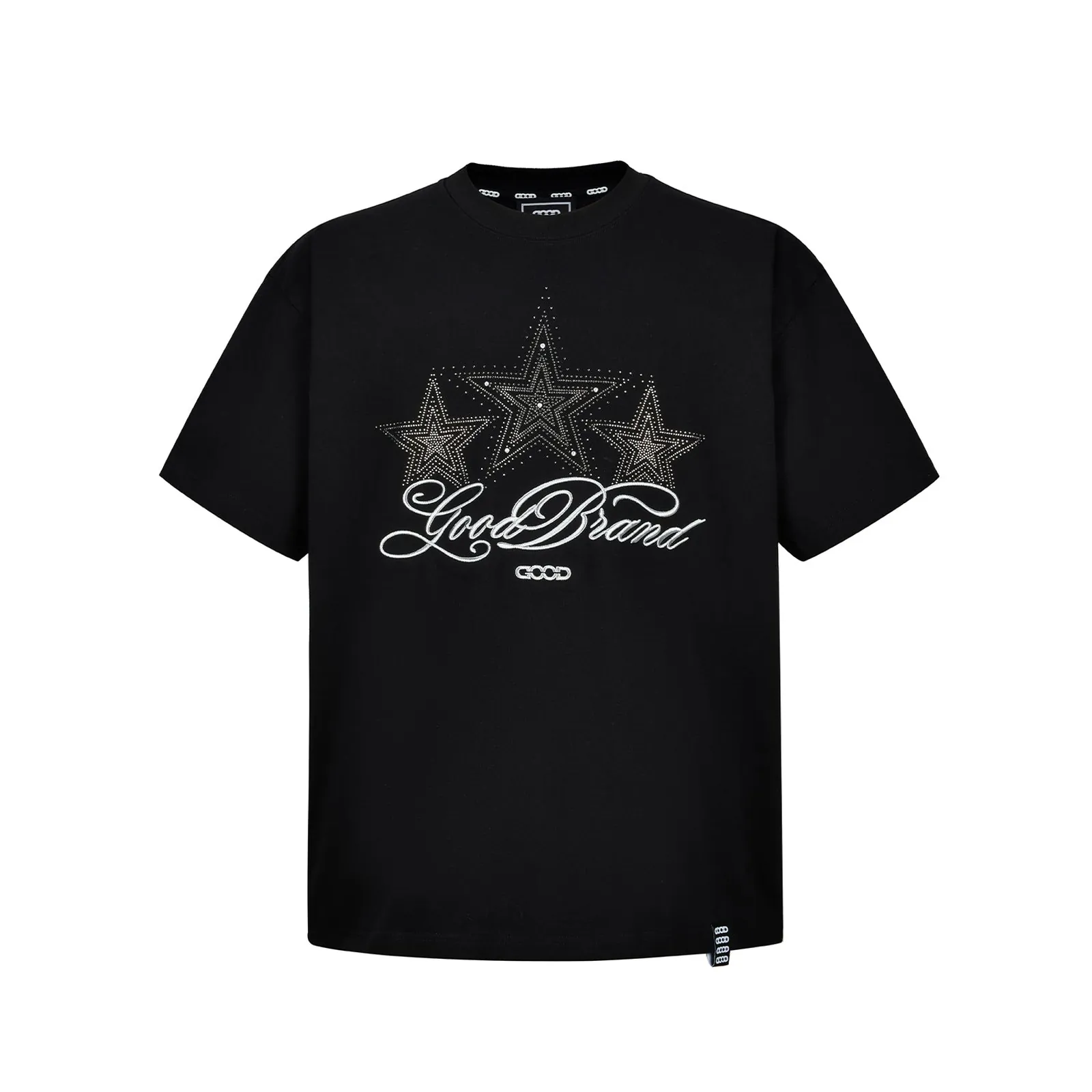 Moonlit Star Trails Tee — Negro