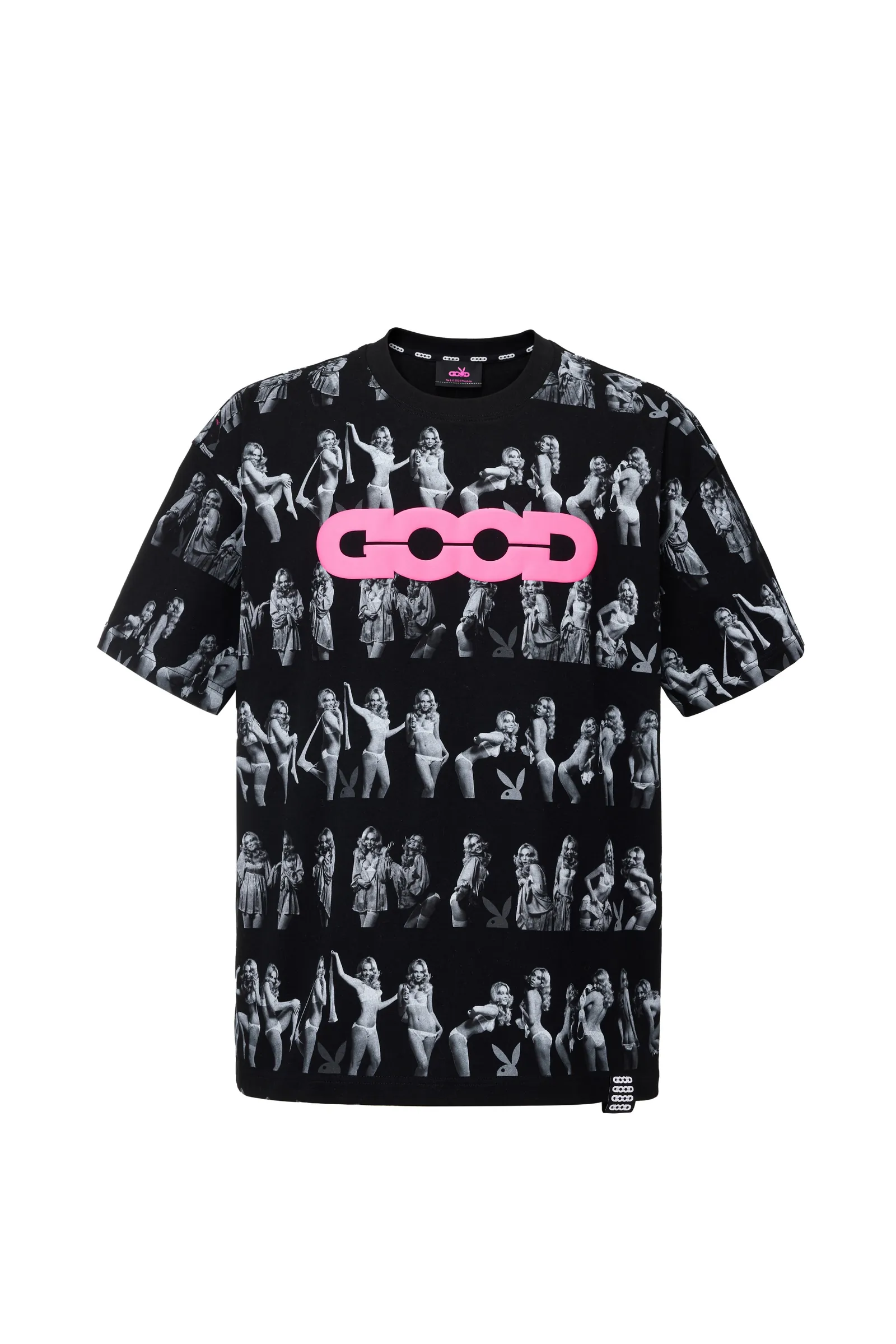 Full Print Fashion Girl Tee — Negro