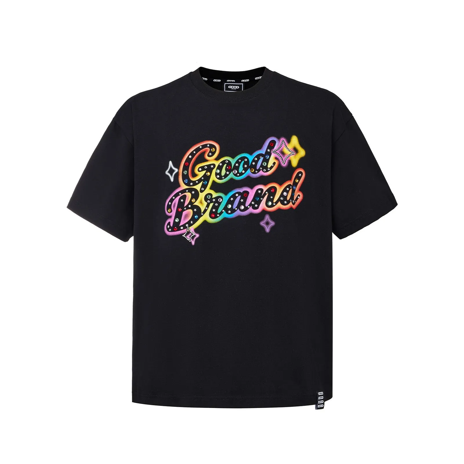 Vibrant Taglines Tee — Negro